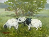 Three Sheep Grazing